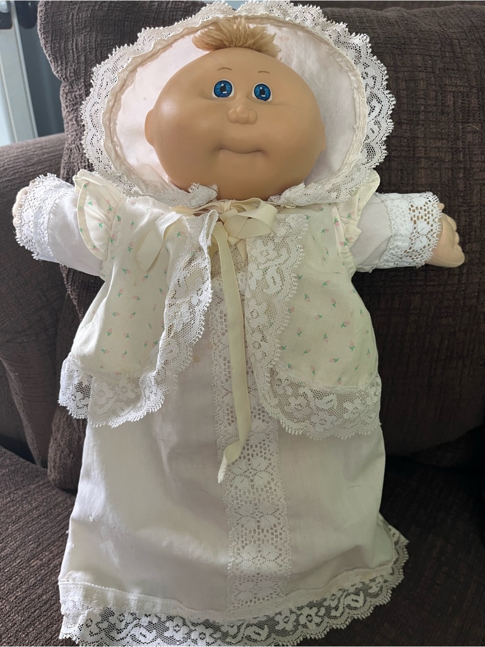 Vintage cabbage patch kids Doll in Cream Lace Outfit